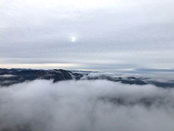 High angle view of cloudscape against sky