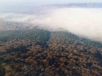 High angle view of landscape against sky