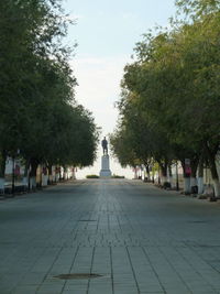 View of footpath in city