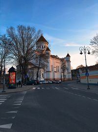 Road along buildings