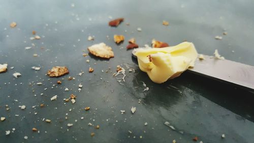 Close-up of food on table