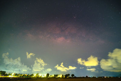 Scenic view of sky at night