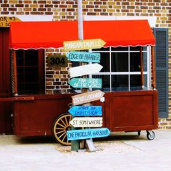 Information sign in city