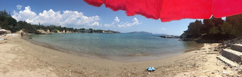 Panoramic view of beach against sky