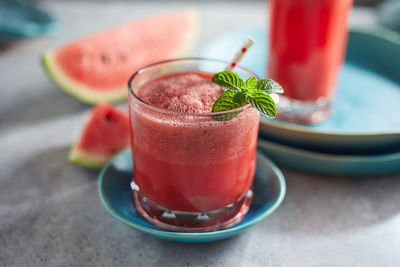 Close-up of drink on table