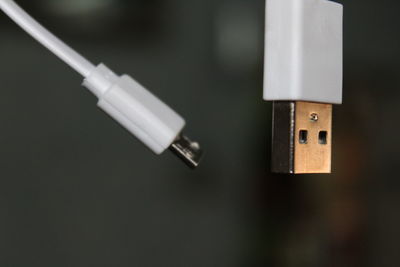 Close-up of usb cable