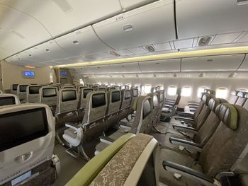 Interior of airplane