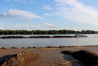 Scenic view of river against sky