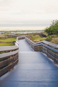 Bridge over river against sky