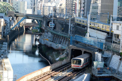 View of bridge over river