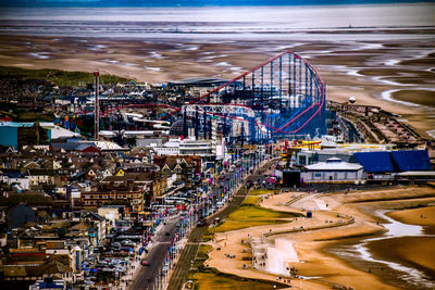 Blackpool pleasure beach from blackpool tower