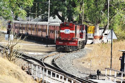 Train on railroad track