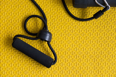 High angle view of computer keyboard