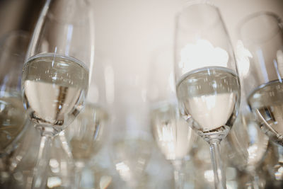 Close-up of wine glass on table