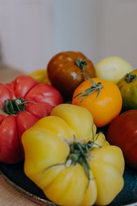 Close-up of tomatoes on table