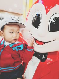 Full length of cute boy