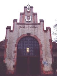 Low angle view of clock tower