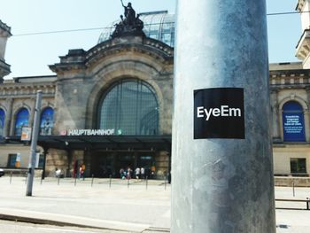 Architectural columns in city