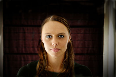 Close-up portrait of young woman