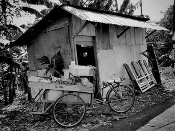 Bicycle outside house