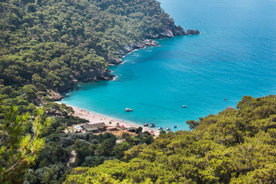 High angle view of coastline