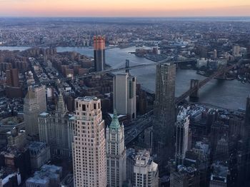 Aerial view of buildings in city