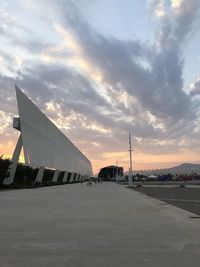 View of airport at sunset