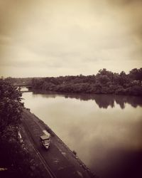 Scenic view of river against sky