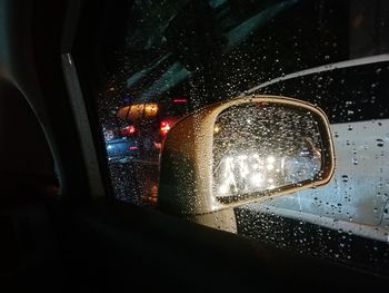 Rain drops on car window