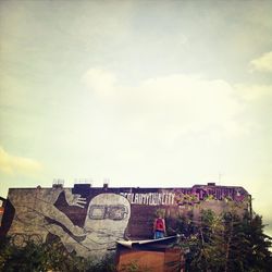 Low angle view of built structure against sky