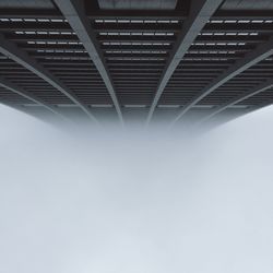 Low angle view of chase tower during foggy weather