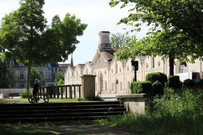 Exterior of historic building against sky