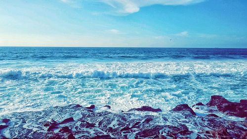 Scenic view of sea against sky