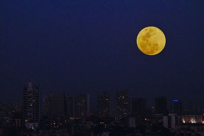 Scenic view of moon against sky at night