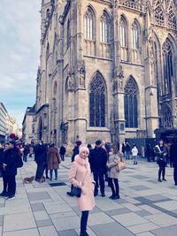 Group of people in front of cathedral