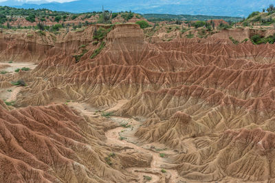 Aerial view of a desert