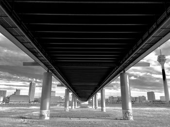 Low angle view of bridge against sky