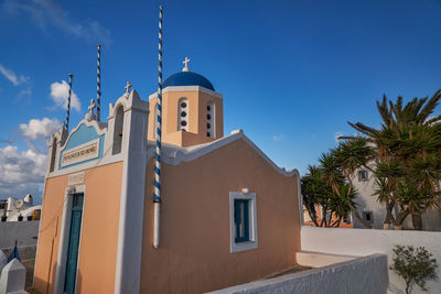 Low angle view of church against sky