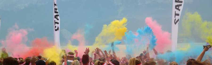 Panoramic view of crowd