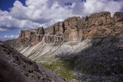 Scenic view of rocky mountains against sky