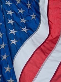 Close-up of flag against blue sky