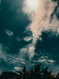 Low angle view of cloudy sky