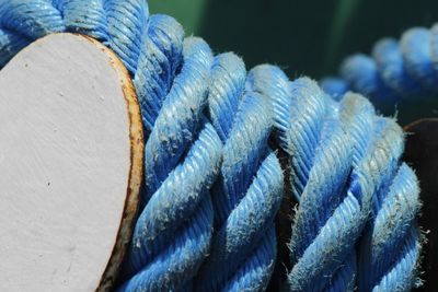 Close-up of blue rope