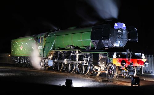 Locomotive at night