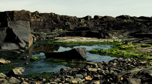 Rock formations at seaside