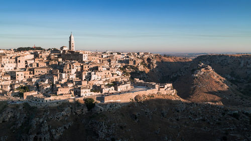 Aerial view of buildings in city