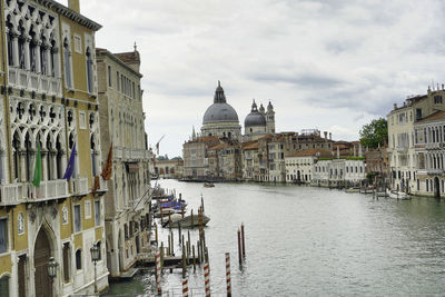 View of buildings against sky in city