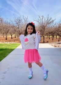 Portrait of young girl posing for a photo 