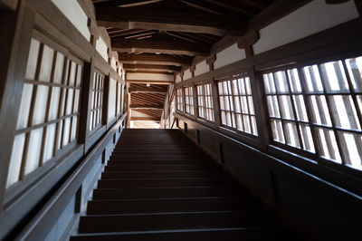 The empty staircase at eiheiji, a historic temple in japan