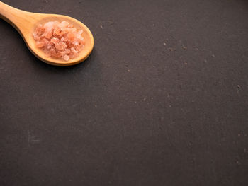 High angle view of chopped slices on table